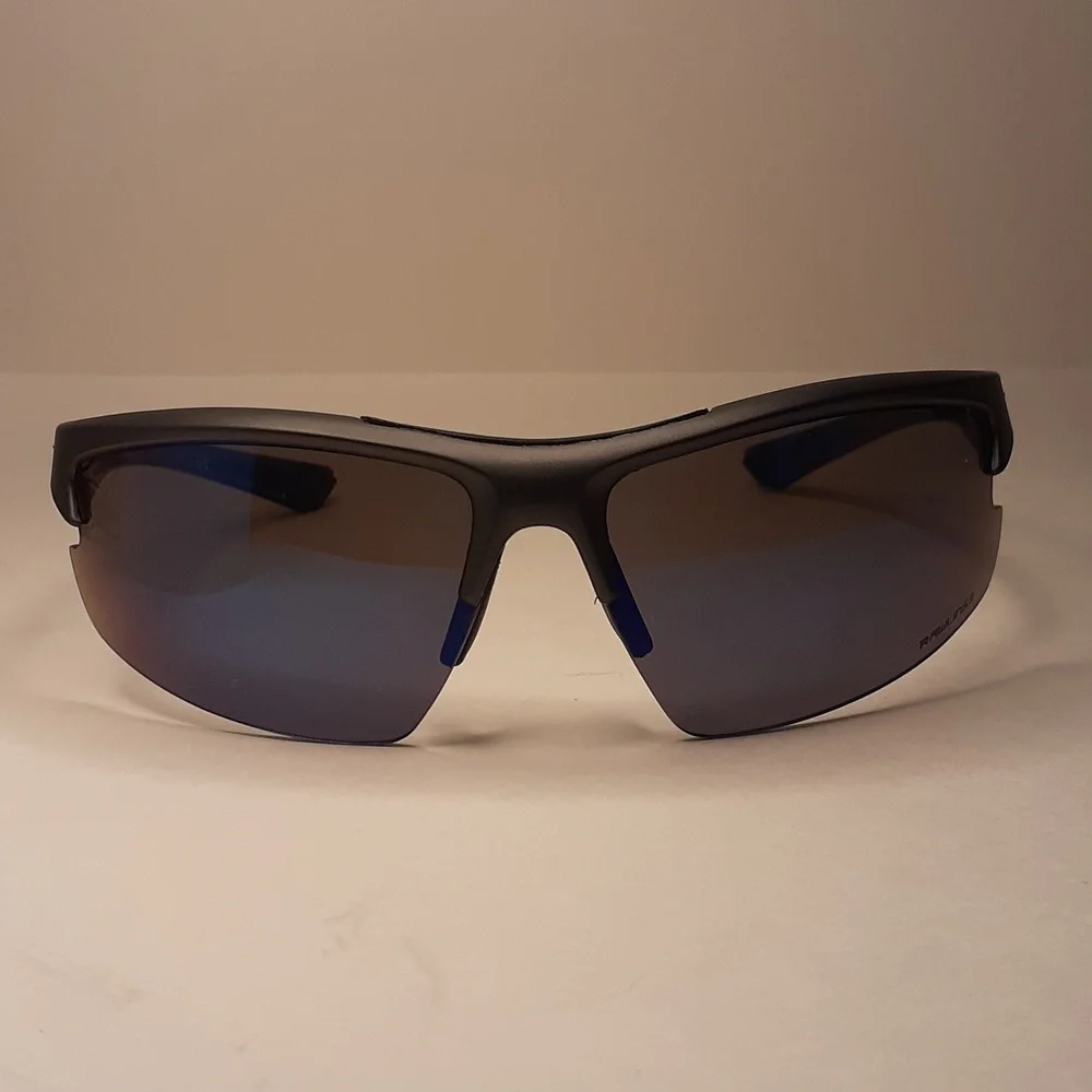Rawlings Men Sunglasses Mirrored Blue Lens Black Frame New